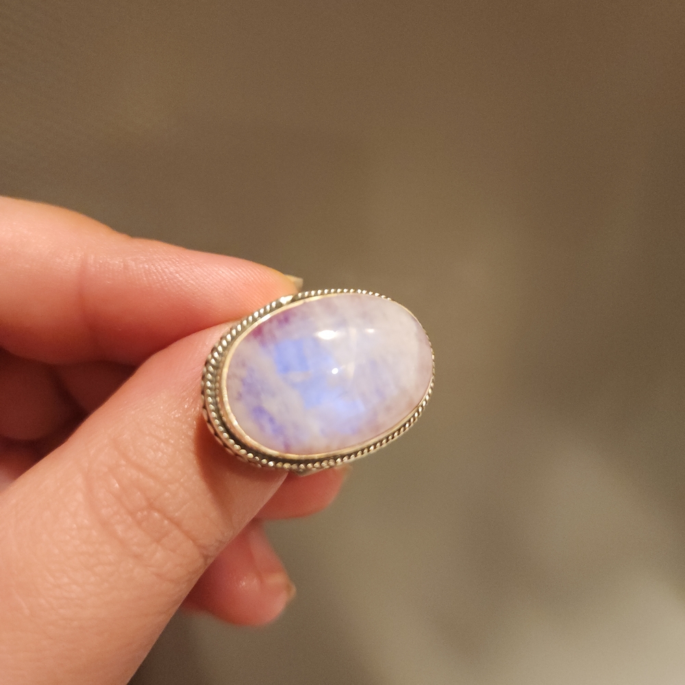 Silver Moonstone Ring - image 8